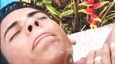 Outdoor Cum Facials with Blond Adorable Boys