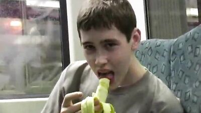 On the Train - Amateur Cum Shots Solo: A Gay Porn Video Adventure