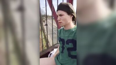 Gay Porn Craze: Amateur Boy Exposes Hot Dick Outside!