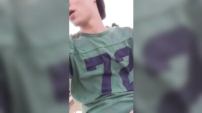 Gay Porn Craze: Amateur Boy Exposes Hot Dick Outside!