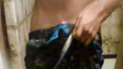 Danie measures his dick