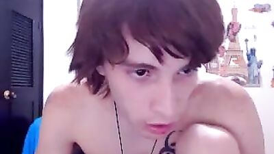 Emo Jerks on Chair: A Gay Porn Web-Cam Experience