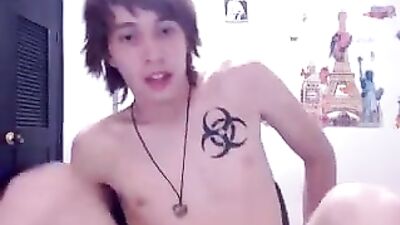 Emo Jerks on Chair: A Gay Porn Web-Cam Experience