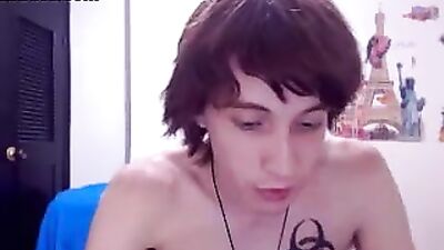 Emo Jerks on Chair: A Gay Porn Web-Cam Experience