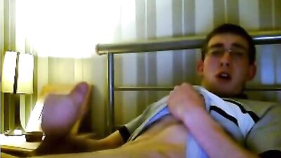 Web-Cam Nerd Shoots Another Load!
