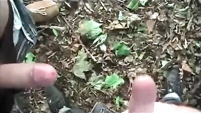 Park Boys Pounding: Two Amateur Cocks First Time!