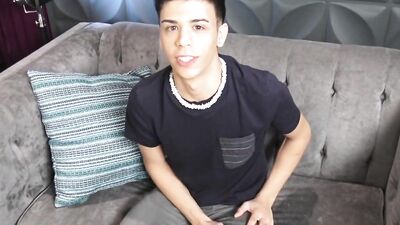 Smiling Latino Cum Shots: Big Wank in the Making!