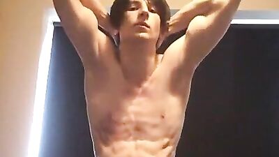 Muscle Teen Boy Flexes His Body in Lean Cuties