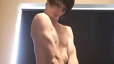 Muscle Teen Boy Flexes His Body in Lean Cuties