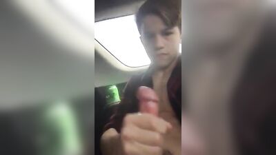 Car Handjob with Twink Cumshot: A Dirty Thrill!