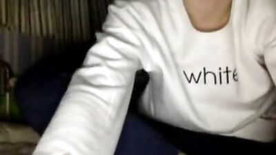 White Shirt Wanker Revisited - Cumming Solo on Web-Cam!