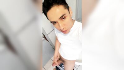 Gay Toilet Handjob: A Boys Amateur Adventure