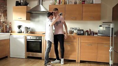 In the Kitchen - Action Packed Gay Porn Video!