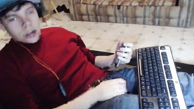 Gay Porn: A Smooth Boy with Blue Eyes Masturbates