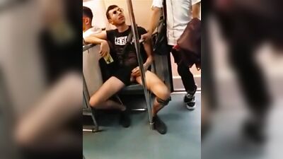 Subway Exhibitionist - Public Outside Voyeur!