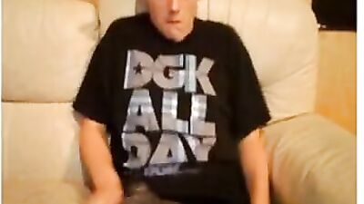 Small Handjob in the Sofa - A Gay Porn Video Featuring Hot Cum Shots and Solo Action