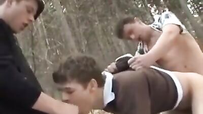 Fuck That Young Boy Ass - Hardcore Public Outdoor Cumshots!