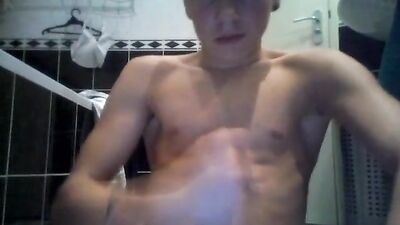 Jerking Off in the Bathroom: A Cute Boys Dream Come True!