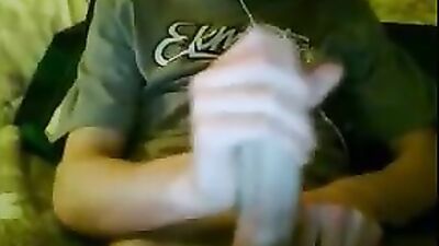 Cumshot Craziness: A Horny Boy with Funny Hat!