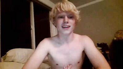 Blonde teen web-cam solo beats it: A hot and steamy new release featuring a blonde teen who takes matters into his own hands while camming online!