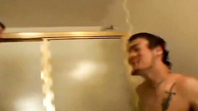 Straight Thug Bathroom Suck and Stroke with Horny Amateurs