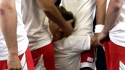Gangbang in the Locker Room: Action-Packed Sexual Encounter with Big Cocks!