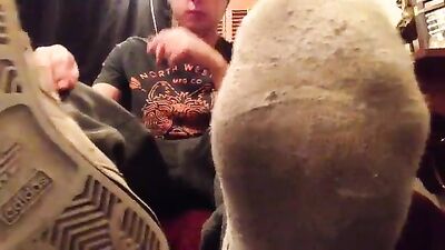 Gay Porn Master Nick Socks and Sneakers Foot Fetish Amateur