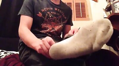 Gay Porn Master Nick Socks and Sneakers Foot Fetish Amateur