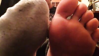 Gay Porn Master Nick Socks and Sneakers Foot Fetish Amateur