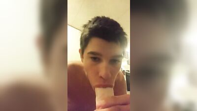 Young Cocksucker Explores Fat Dick: Amateur Twink Oral