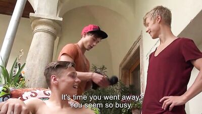 Shy Bens Wild Orgy with Handsome Strangers!