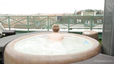 Gay Roof Pool Party - Hardcore Threesome Action!