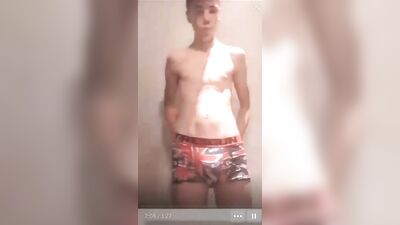 Teen Webcam Boy Exposes His Cock!