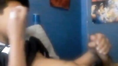 Surprised Latino Boy Gets Cum Shots on His Own!