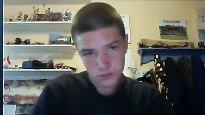 Buzz cut cam boy with a fat uncut cock: Hardcore anal sex and cum shots!