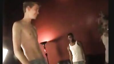 Black and white threesome: One man, four hot black studs!