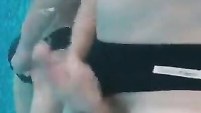 Helping hand in the pool becomes Jerking me friend in the pool as an amateur cum shot fetish video.