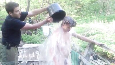 Outdoor Shower Passion: Cute Amateur Boys Exploring Their Sexuality!