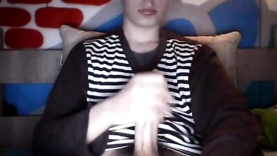 Stroking Hard Cock - A Gay Web Cam Delight!