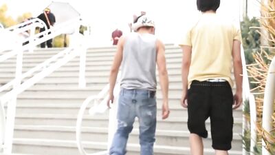 Boyz have some fun in public toilet: Exposed Cocks and Cumshots!