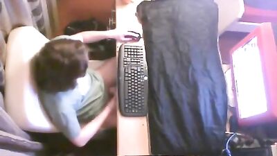 Cum Shots Solo Voyeur: Spycam from above!