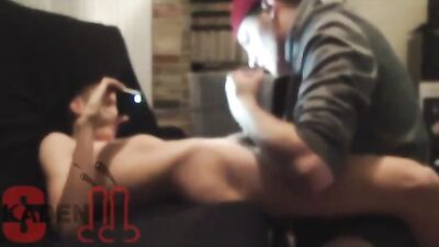 Young Twinks big Cock caressed by their Uncles.