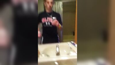 Gay Teen Bathroom Jack-off - Solo Web-Cam!