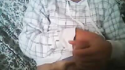 Young Cutie in Sweatshirt Masturbates on His Couch!