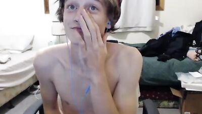 Masturbating Smile Boy - Bedroom Pleasure