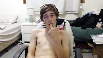 Masturbating Smile Boy - Bedroom Pleasure