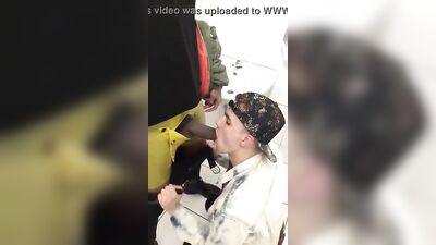 Black Daddys White Boy Serves in Public!