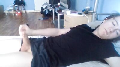 Black Shirt Cum: Solo Handjob Cum Experience