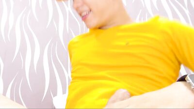 Yellow Cap Twink Eat His Cum