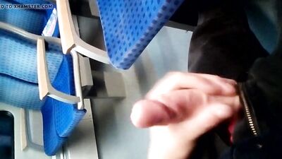 Public Train Stroke - The Return of Teen Jacking Off!